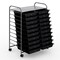 20-Drawer Mobile Storage Organizer Cart with Brake Wheels and Steel Frame for Home or Office Use
